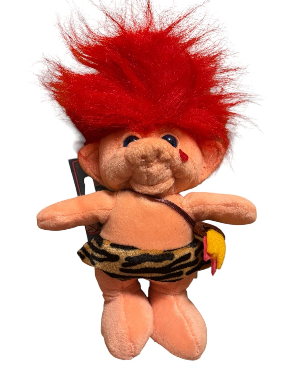 Vintage Imperial Pebbles Troll Sweetheart Caveman 1998 6” Plush Doll